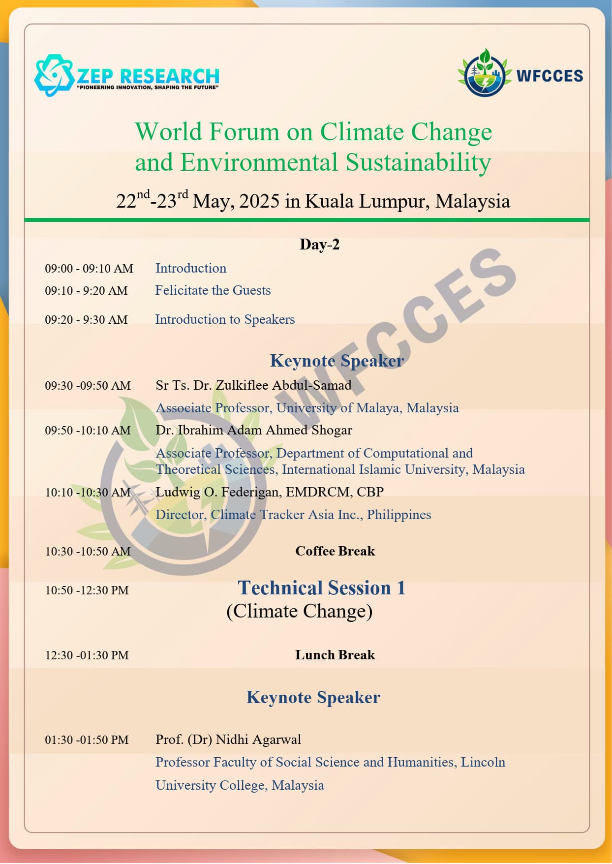 May 23 | Day 2 Schedule